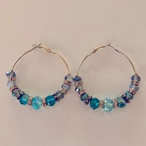 Crystal hoop earrings